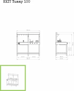 EXIT TOYS EXIT Yummy 100 Houten Speelkeuken Buiten -Buiten koken Winkel 51.10.10.00 3