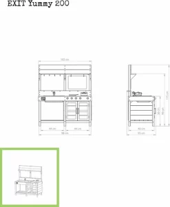 EXIT TOYS EXIT Yummy 200 Houten Speelkeuken Buiten -Buiten koken Winkel 51.10.20.00 3