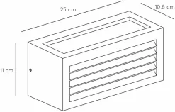 Lucide Dimo E27 Wandlamp - Antraciet -Buiten koken Winkel 768 1200 27853 01 30 technical drawing