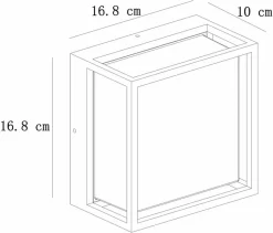 Lucide Singa Wandlamp Led - Zwart -Buiten koken Winkel 900 1055 15801 10 30 technical drawing