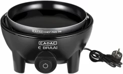 CADAC E-Braai Elektrische Barbecue - Zwart -Buiten koken Winkel 900 1421 5840 20 04 e braai 40 chef pan