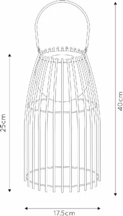 Lucide Fjara Led Tafellamp - Groen -Buiten koken Winkel 900 511 06801 01 33 technical drawing