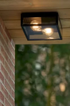 Lucide Dukan E27 Plafondlamp - Zwart -Buiten koken Winkel 900 601 15802 02 30 sf4