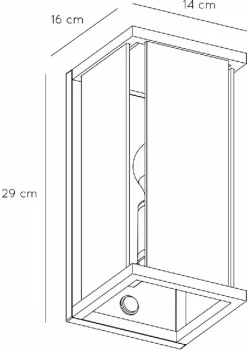 Lucide Claire E27 Wandlamp Met Sensor - Antraciet -Buiten koken Winkel 900 633 27883 11 30 technical drawing