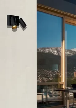 Lucide Taylor GU10 Sensor Wandspot - 2 Spots - Zwart -Buiten koken Winkel 900 636 09831 02 30 sf1