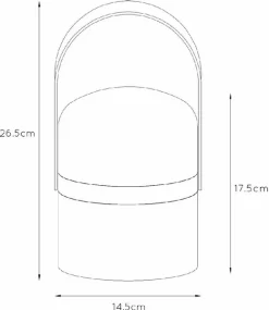 Lucide Joe Led Tafellamp - Wit -Buiten koken Winkel 900 780 06800 03 31 technical drawing