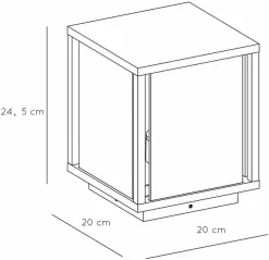 Lucide Claire E27 Sokkellamp - Vierkant - Antraciet -Buiten koken Winkel 900 929 27883 25 30 technical drawing