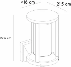 Lucide Cadix E27 Wandlamp - Zwart 14 Lucide Cadix E27 Wandlamp - Zwart -Buiten koken Winkel 900 952 15803 01 30 technical drawing