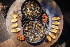 Bonfeu BonBiza Open Vuurschaal Bbq - Zwart -Buiten koken Winkel bonfeu mosselen 35