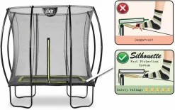 EXIT TOYS Exit Silhouette Trampoline Met Net - 214 X 153 Cm - Zwart -Buiten koken Winkel exit 12 93 57 00 int 4 resultaat