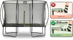 EXIT TOYS Exit Silhouette Trampoline Met Net - 305 X 214 Cm - Zwart -Buiten koken Winkel exit 12 93 70 00 int 4 resultaat