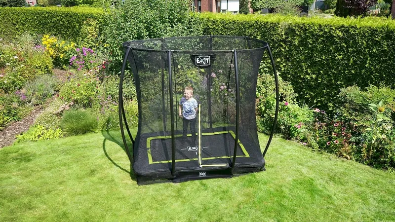 EXIT TOYS Exit Silhouette InGround Trampoline Met Net - 214 X 153 Cm - Zwart 8 EXIT TOYS Exit Silhouette InGround Trampoline Met Net - 214 X 153 Cm - Zwart - Afbeelding 8