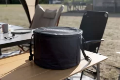 LotusGrill XL Hybrid Houtskoolbarbecue - Zwart -Buiten koken Winkel lotusgrill in hoes 2