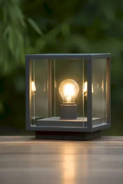 Lucide Claire E27 Sokkellamp - Vierkant - Antraciet -Buiten koken Winkel lucide claire e27 sokkellamp vierkant antraciet 5