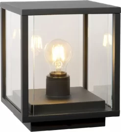 Lucide Claire E27 Sokkellamp - Vierkant - Antraciet