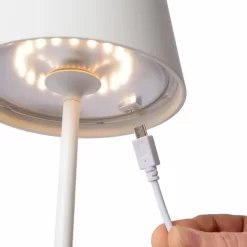 Lucide Justin Led Tafellamp - Wit -Buiten koken Winkel lucide justin led tafellamp wit 13