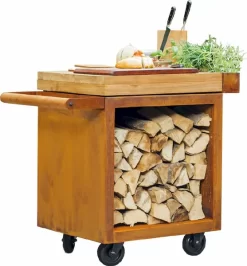 OFYR Mise En Place Table 65 PRO Corten - Teak Wood