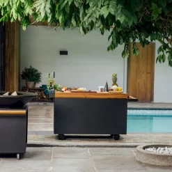 OFYR Mise En Place Table 135 PRO Black - Teak Wood -Buiten koken Winkel ofyr mise en place table 135 pro black teak wood 5