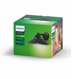 Philips MyGarden Cormorant E27 Wandlamp - Zwart -Buiten koken Winkel philips cormorant verpakking