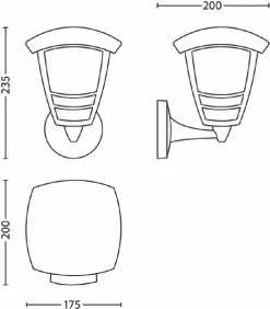Philips MyGarden Creek Up E27 Wandlamp - Zwart -Buiten koken Winkel philips mygarden creek up e27 wandlamp zwart 1